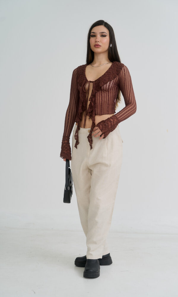 pantalon lino tapa bolsillos