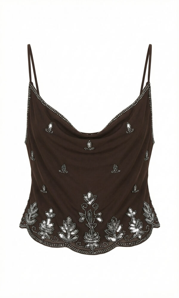 musculosa con canutillos bordes