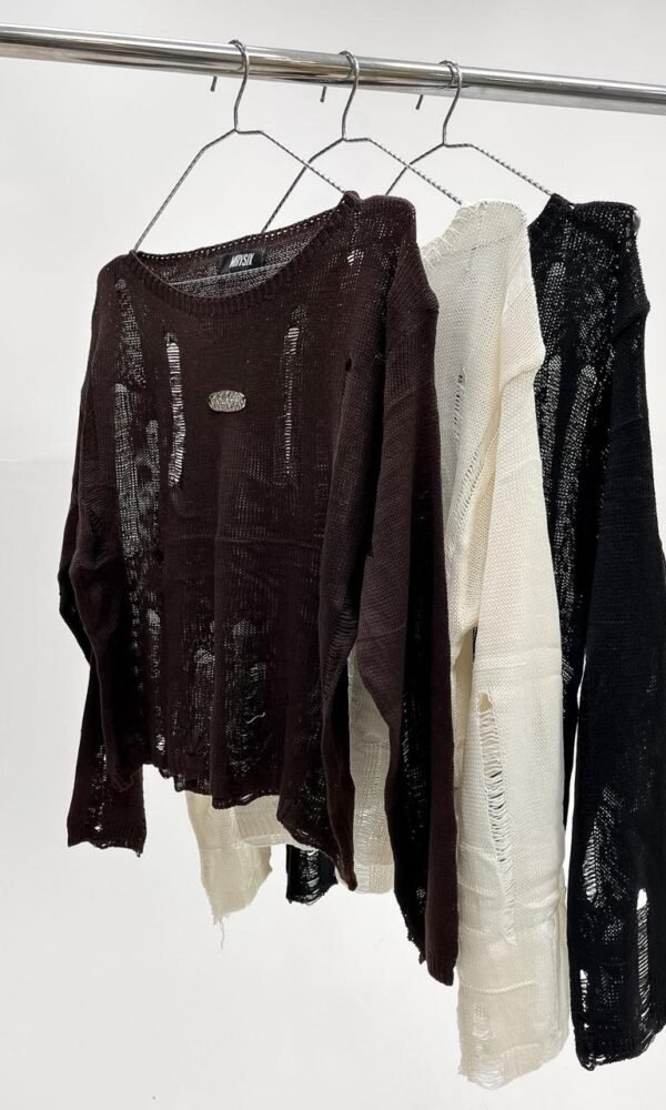 sweater tejido roturas acc chapita